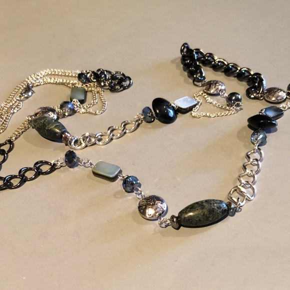 Mixed Bead and Chain Necklace #7 - Picture 7 of 8